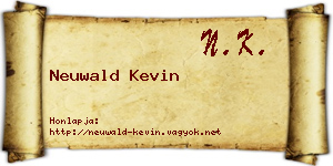 Neuwald Kevin névjegykártya